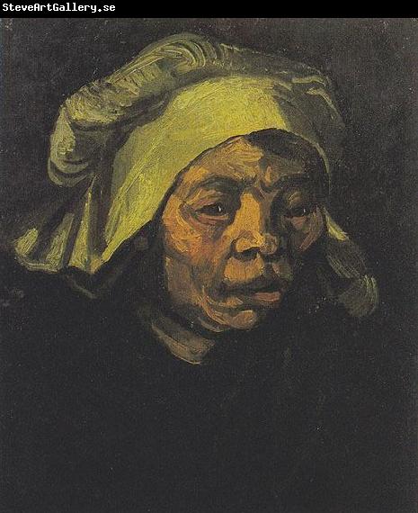 Vincent Van Gogh Head of a Peasant woman with white hood